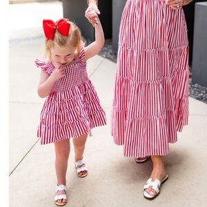 Hill House Home Baby/Tiny Ellie Nap Dress Red Stripe 2Y